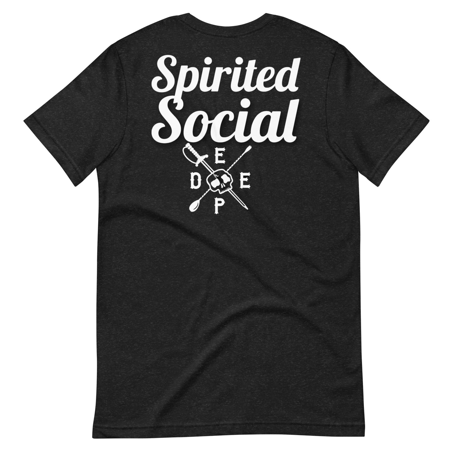 Unisex t-shirt Spirited Social front and back