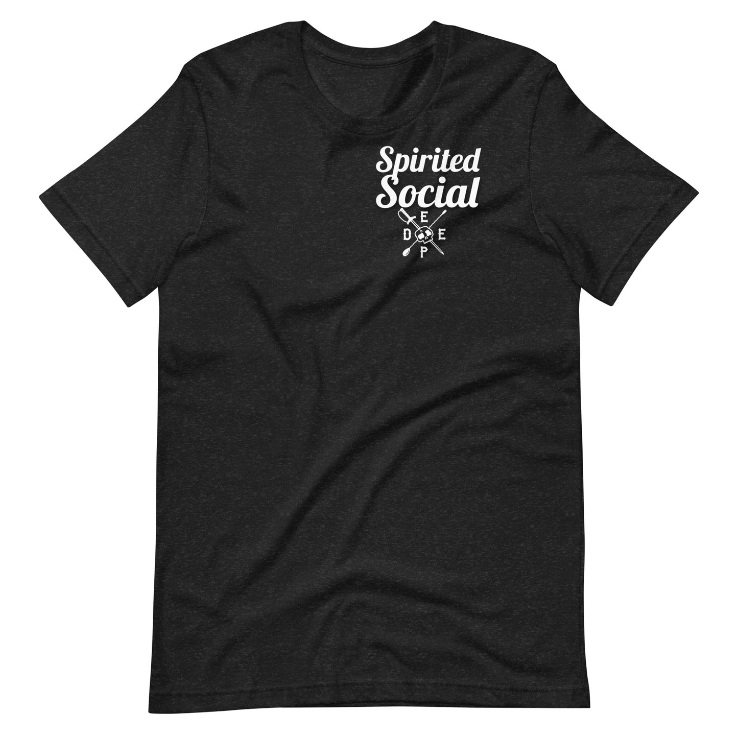 Unisex t-shirt Spirited Social front and back