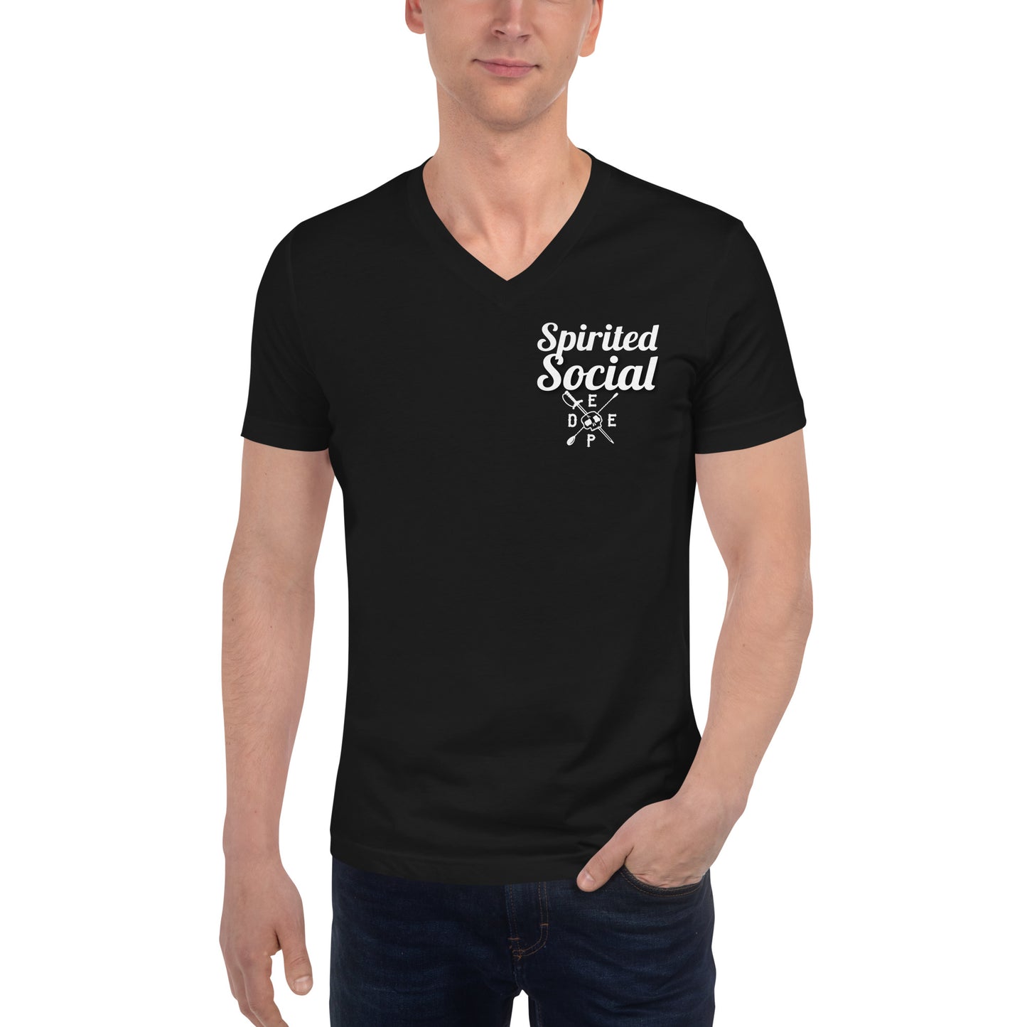 Unisex Short Sleeve V-Neck T-Shirt